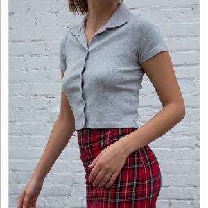 BRANDY MELVILLE BUTTON UP SHIRT; Caroline top